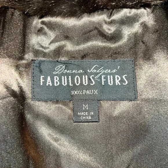 Donna Slayer’s Fabulous Furs Women’s 100% Faux Brown Mink Fur Vest Size … - Picture 11 of 14